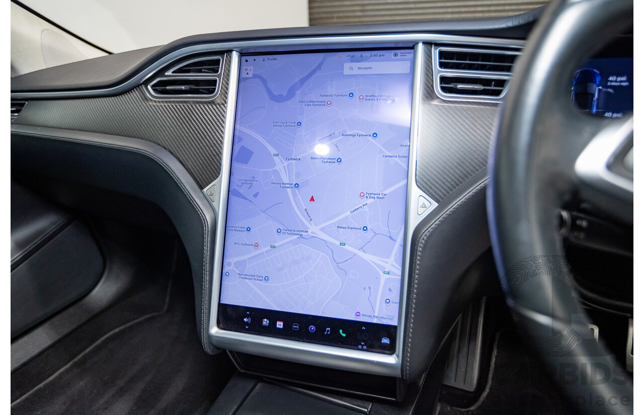 01/2016 Tesla Model S P90D (AWD) 4D Hatchback Deep Blue Metallic Dedicated Electric EV 376kw