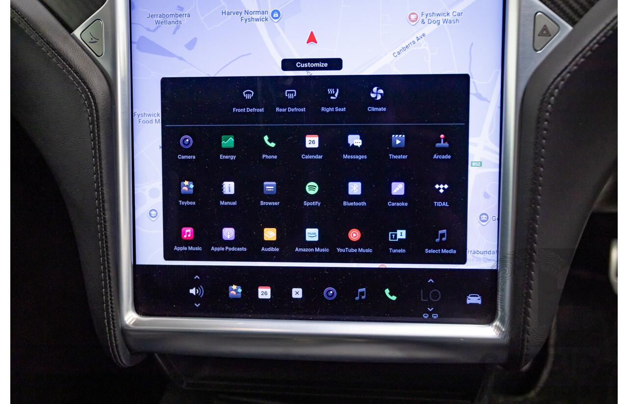 01/2016 Tesla Model S P90D (AWD) 4D Hatchback Deep Blue Metallic Dedicated Electric EV 376kw