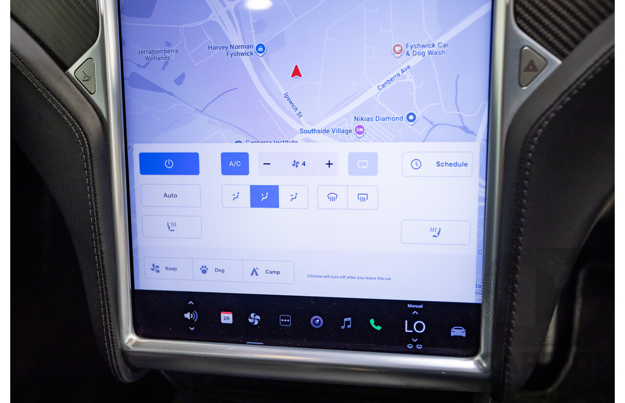 01/2016 Tesla Model S P90D (AWD) 4D Hatchback Deep Blue Metallic Dedicated Electric EV 376kw