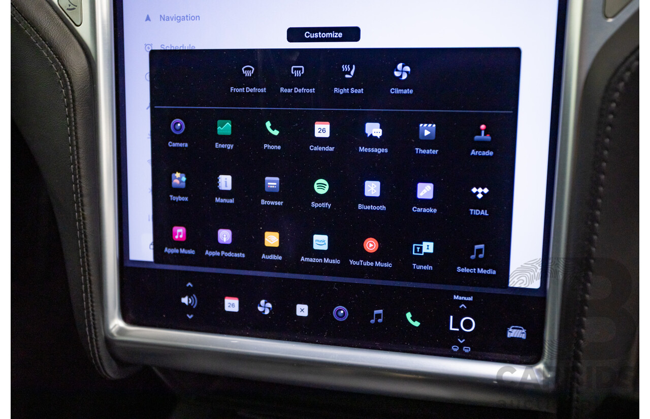 01/2016 Tesla Model S P90D (AWD) 4D Hatchback Deep Blue Metallic Dedicated Electric EV 376kw