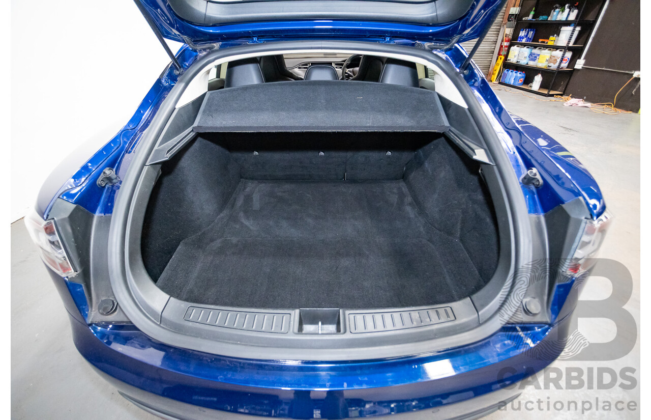 01/2016 Tesla Model S P90D (AWD) 4D Hatchback Deep Blue Metallic Dedicated Electric EV 376kw