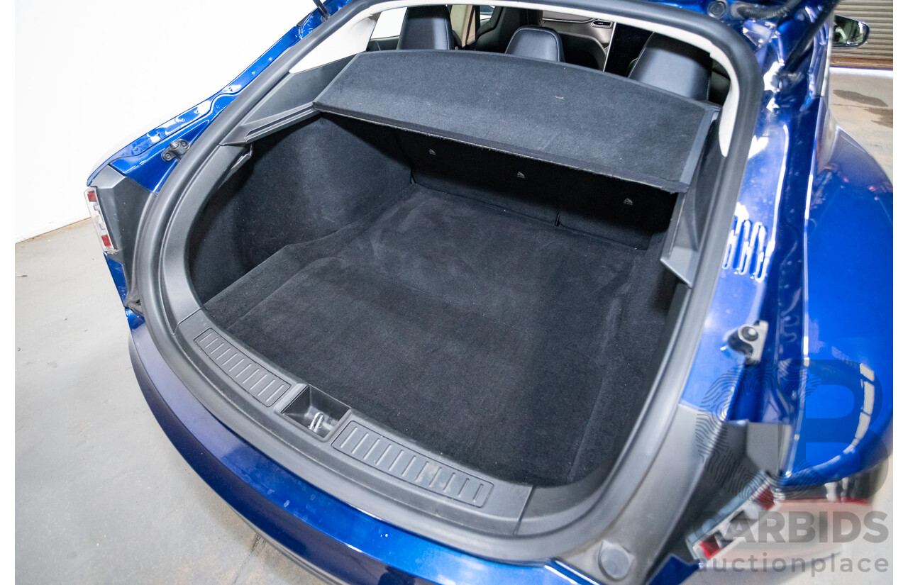 01/2016 Tesla Model S P90D (AWD) 4D Hatchback Deep Blue Metallic Dedicated Electric EV 376kw