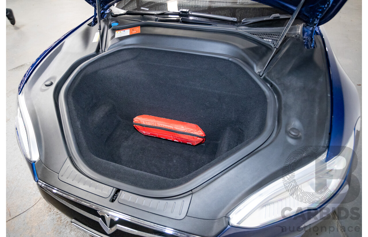 01/2016 Tesla Model S P90D (AWD) 4D Hatchback Deep Blue Metallic Dedicated Electric EV 376kw