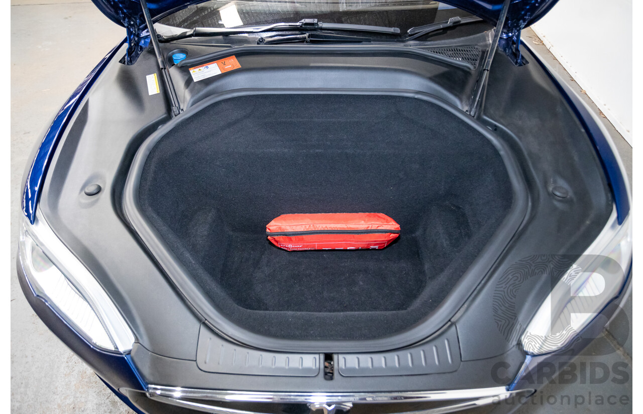 01/2016 Tesla Model S P90D (AWD) 4D Hatchback Deep Blue Metallic Dedicated Electric EV 376kw