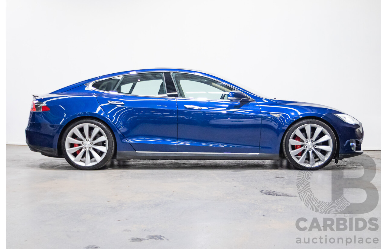 01/2016 Tesla Model S P90D (AWD) 4D Hatchback Deep Blue Metallic Dedicated Electric EV 376kw