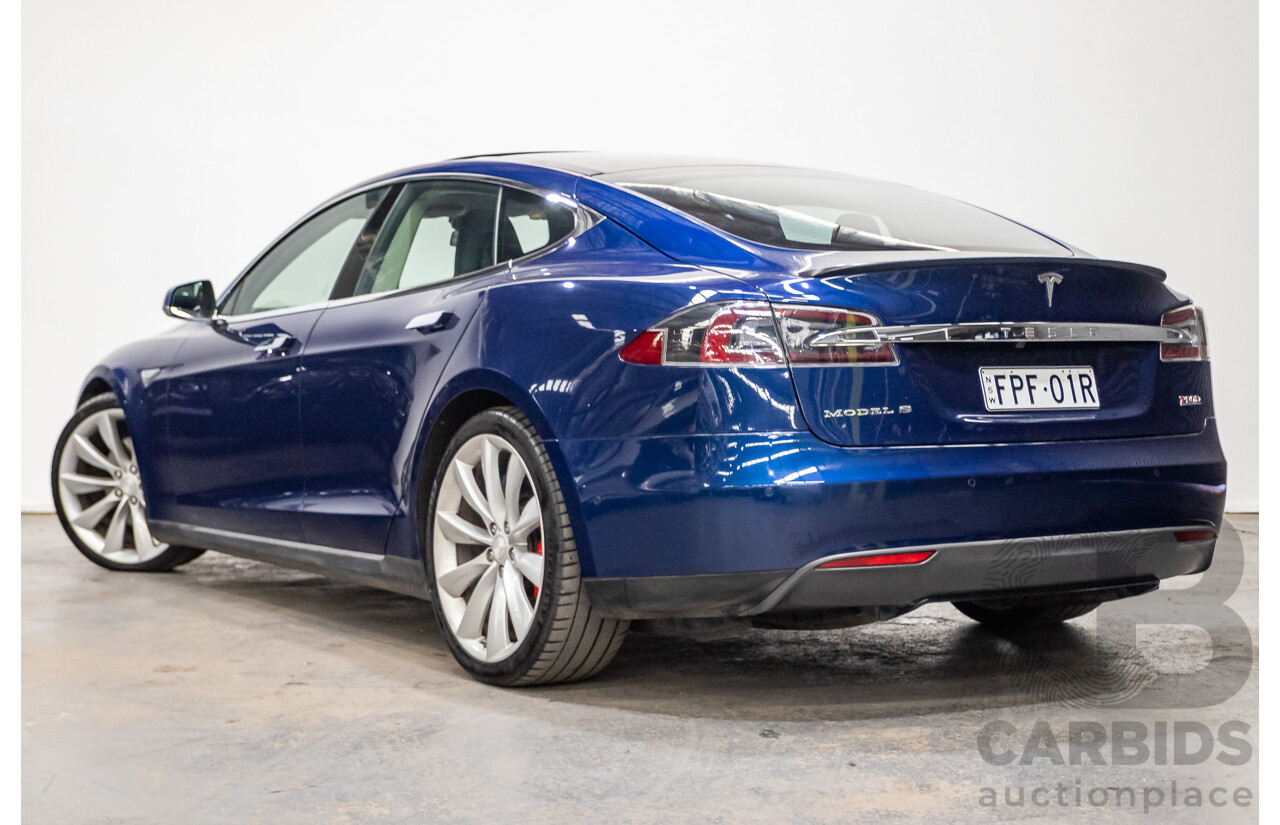 01/2016 Tesla Model S P90D (AWD) 4D Hatchback Deep Blue Metallic Dedicated Electric EV 376kw