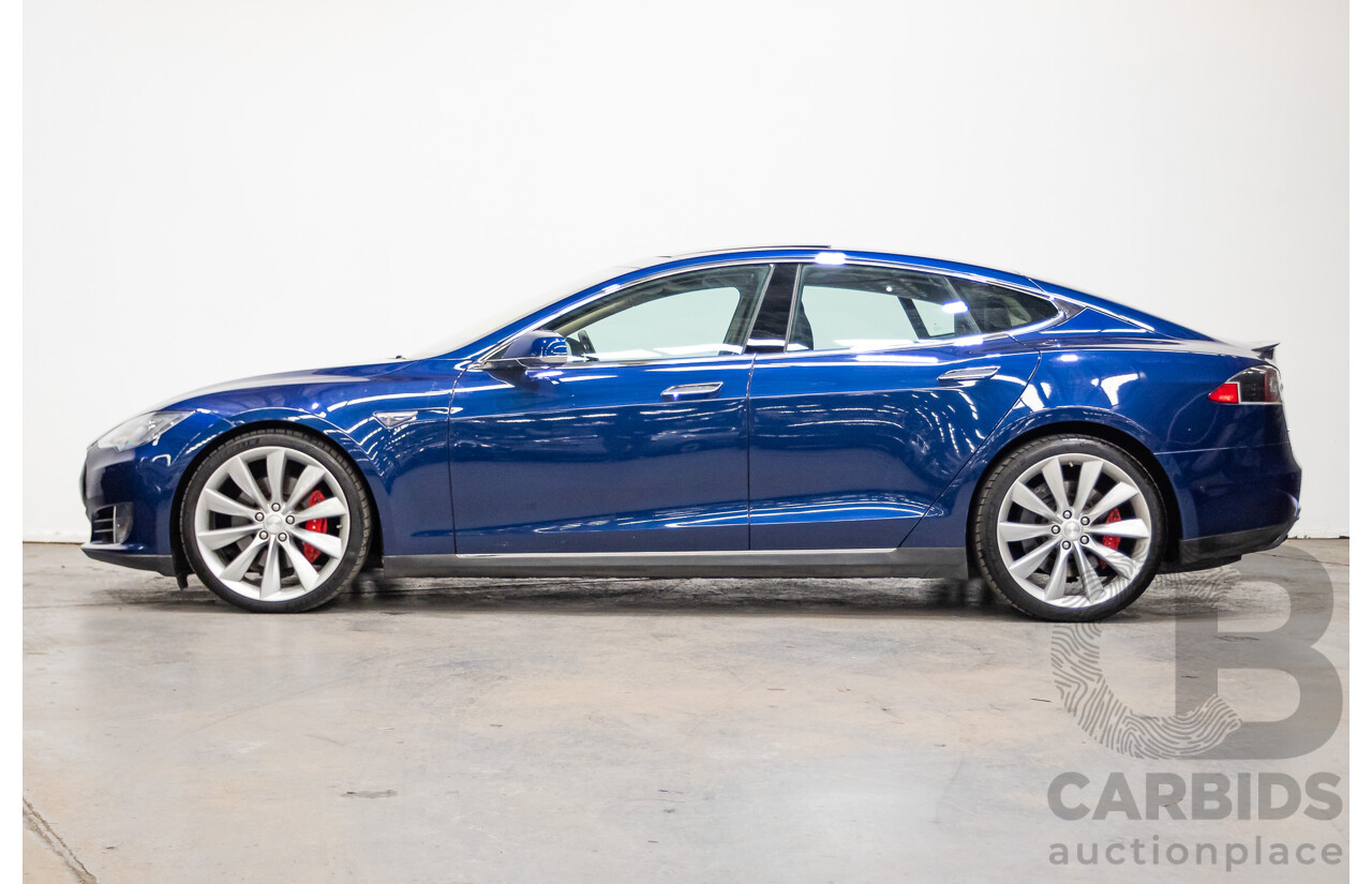 01/2016 Tesla Model S P90D (AWD) 4D Hatchback Deep Blue Metallic Dedicated Electric EV 376kw