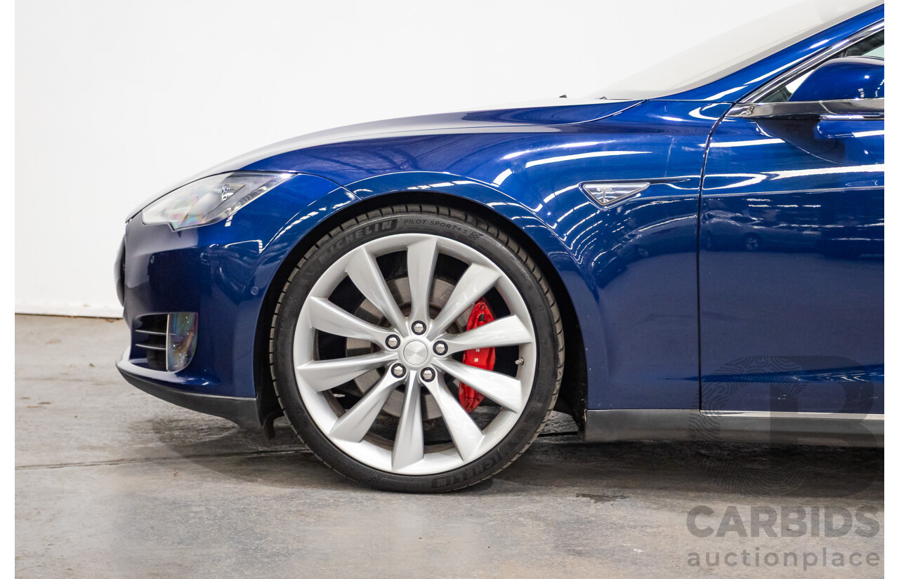01/2016 Tesla Model S P90D (AWD) 4D Hatchback Deep Blue Metallic Dedicated Electric EV 376kw