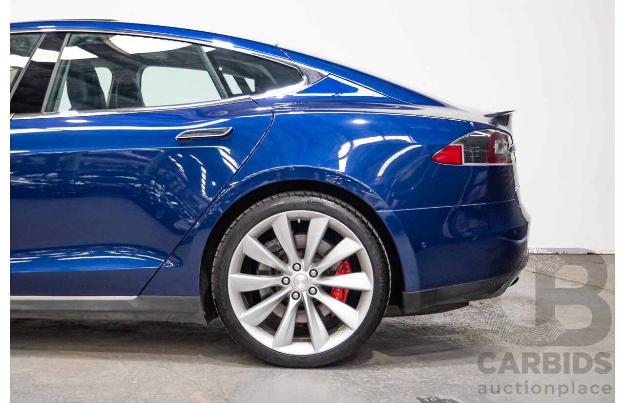 01/2016 Tesla Model S P90D (AWD) 4D Hatchback Deep Blue Metallic Dedicated Electric EV 376kw