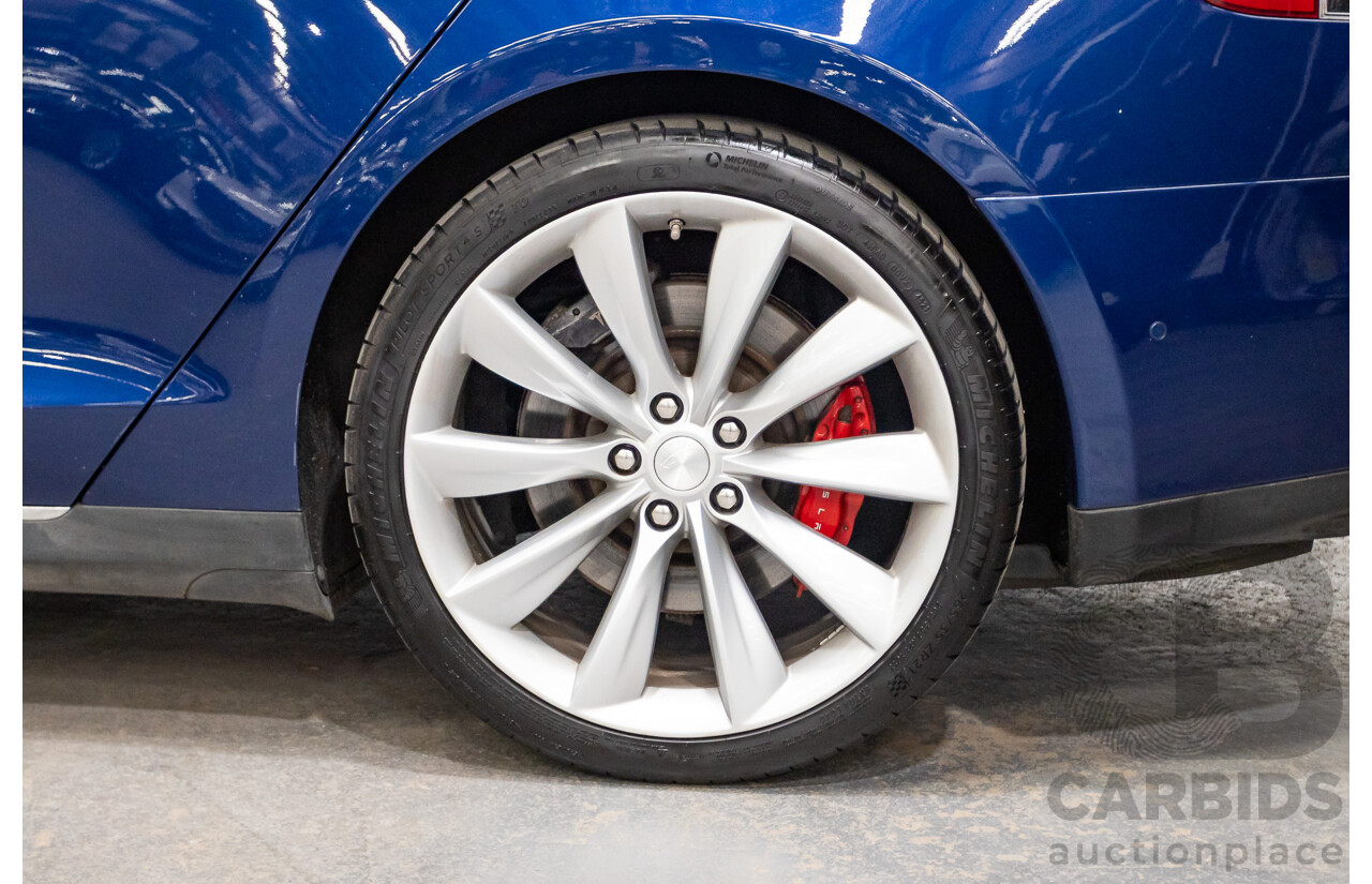 01/2016 Tesla Model S P90D (AWD) 4D Hatchback Deep Blue Metallic Dedicated Electric EV 376kw