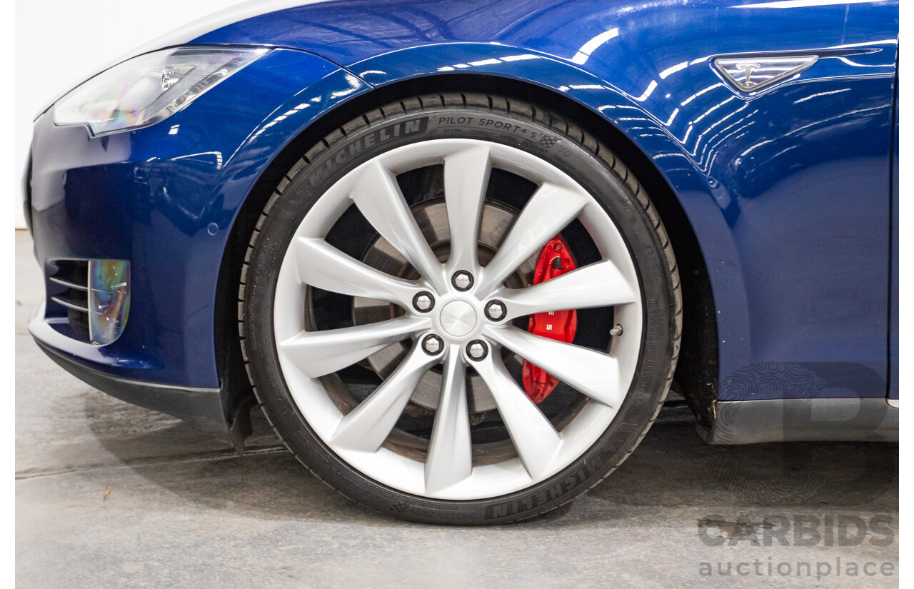 01/2016 Tesla Model S P90D (AWD) 4D Hatchback Deep Blue Metallic Dedicated Electric EV 376kw