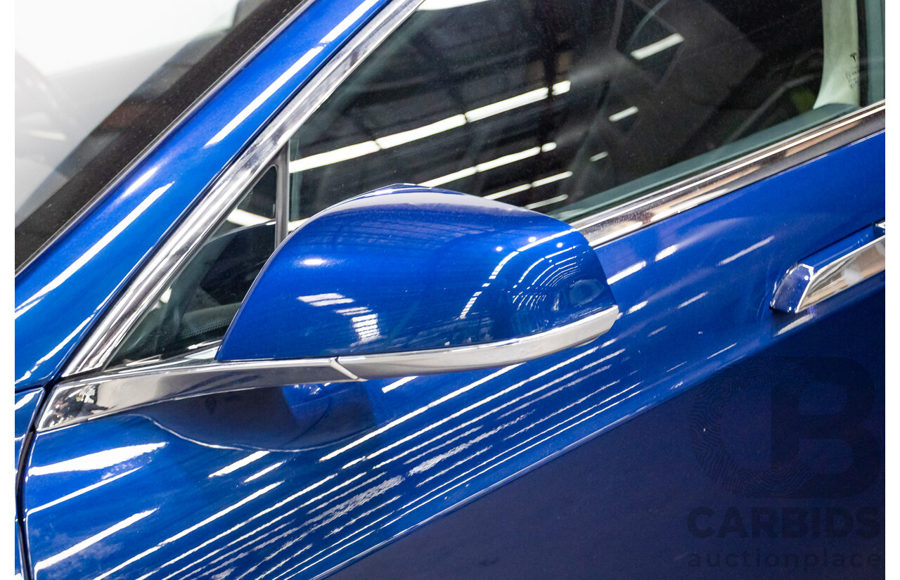 01/2016 Tesla Model S P90D (AWD) 4D Hatchback Deep Blue Metallic Dedicated Electric EV 376kw