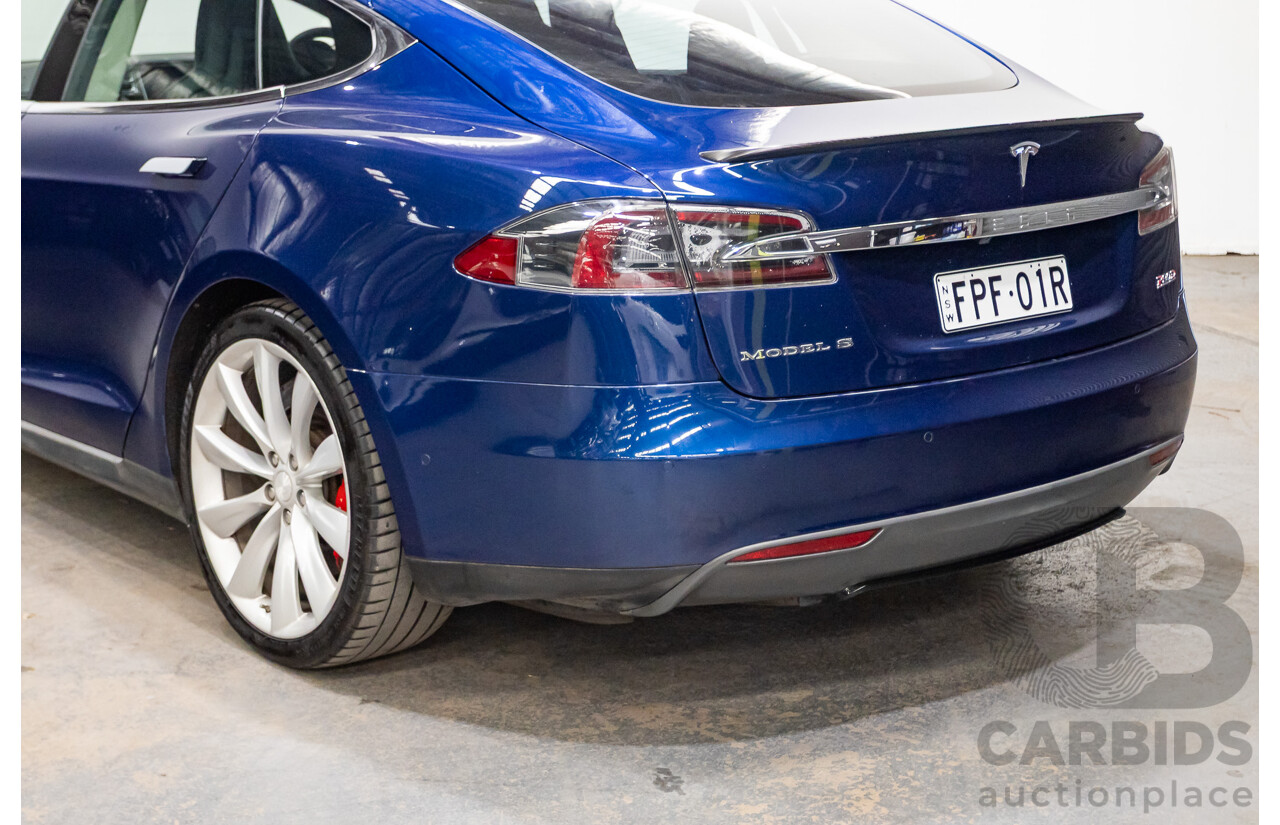 01/2016 Tesla Model S P90D (AWD) 4D Hatchback Deep Blue Metallic Dedicated Electric EV 376kw