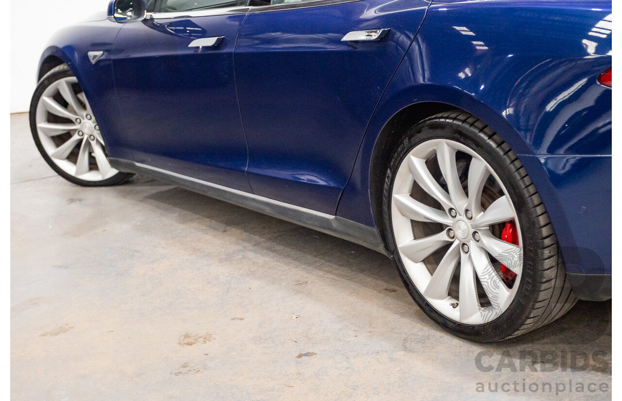01/2016 Tesla Model S P90D (AWD) 4D Hatchback Deep Blue Metallic Dedicated Electric EV 376kw
