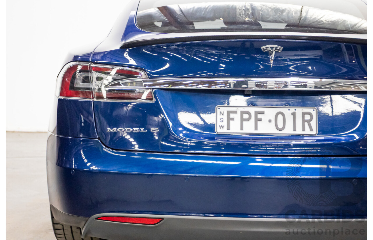 01/2016 Tesla Model S P90D (AWD) 4D Hatchback Deep Blue Metallic Dedicated Electric EV 376kw