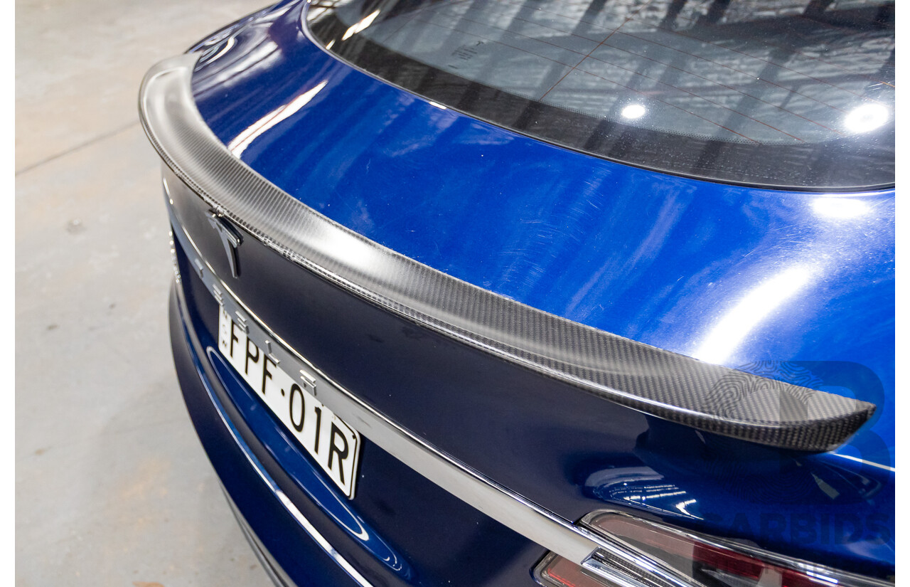01/2016 Tesla Model S P90D (AWD) 4D Hatchback Deep Blue Metallic Dedicated Electric EV 376kw