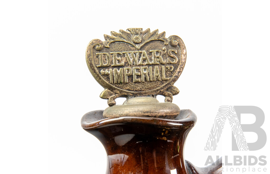 Royal Doulton Kingsware Whisky Flask for Dewar’s 'Bonnie Prince Charlie' with Original Stopper