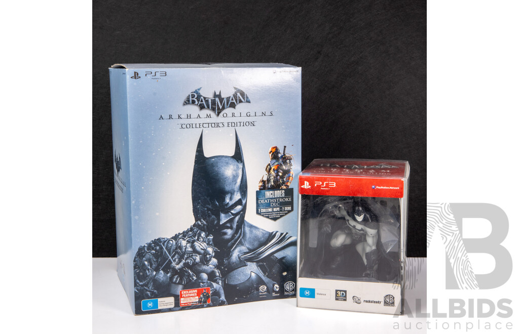 PS3 Batman Arkham Origins and Arkham City Collector’s Editions in Original Packaging