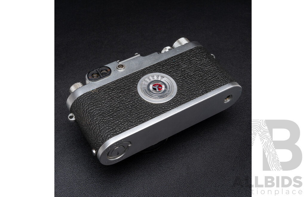 Leica IIIG D.B.P. 35mm Rangefinder Camera (1957) Serial No. 888091 with Leitz Elmar 50mm F/2.8 Lens No. 1538711 in Original Case