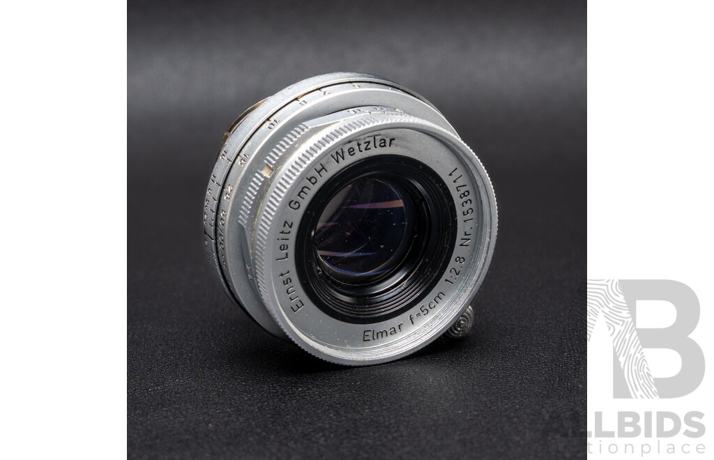 Leica IIIG D.B.P. 35mm Rangefinder Camera (1957) Serial No. 888091 with Leitz Elmar 50mm F/2.8 Lens No. 1538711 in Original Case