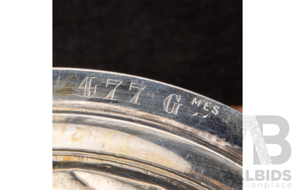 Rare Armand Frenais Sterling Silver Dish for Restaurant Maison Dorée, C.1877–1902