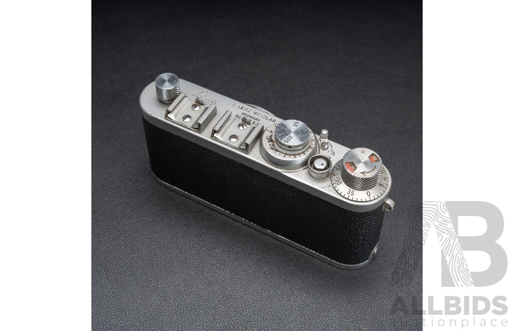 Leica if D.B.P. Ernst Leitz Wetzlar LTM Screw-Mount Red Dial Body (1956) Serial No. 807532