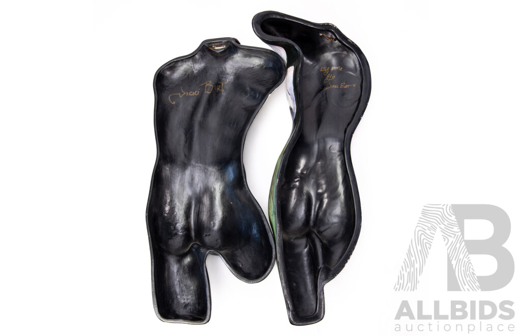 Beautiful Pair of Pacific Islands Inspired Wall Hangings by NSW Artist Vicki Birt