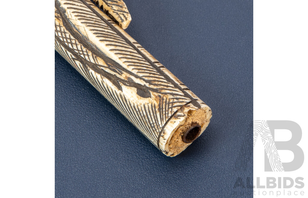 Borneo Dragon Carved Bone Blowgun