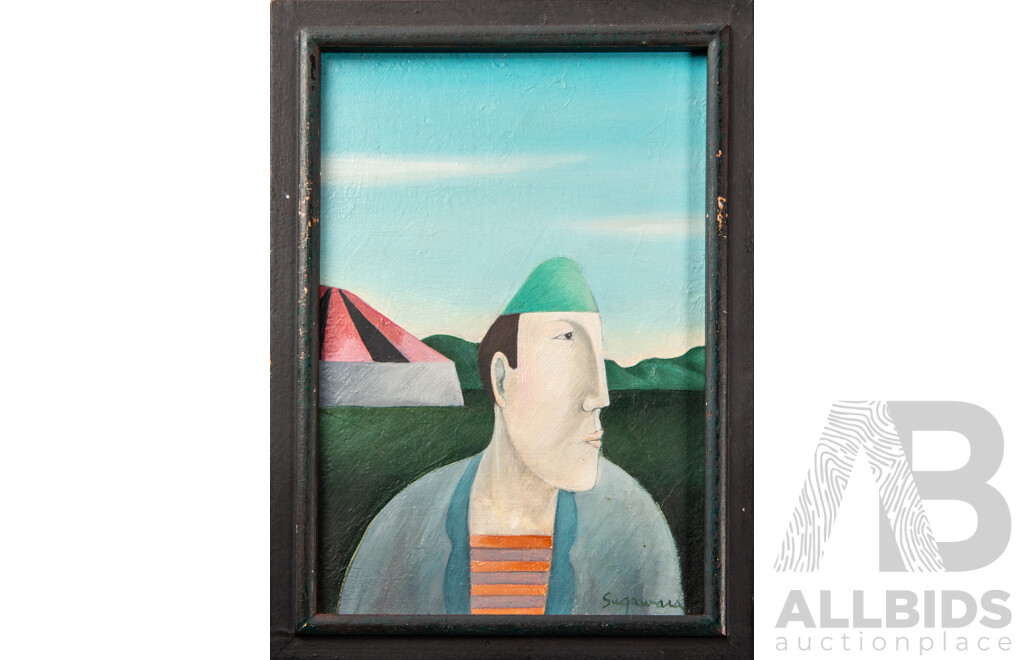 Takehiko Sugawara Pair of Figurative Oil Paintings