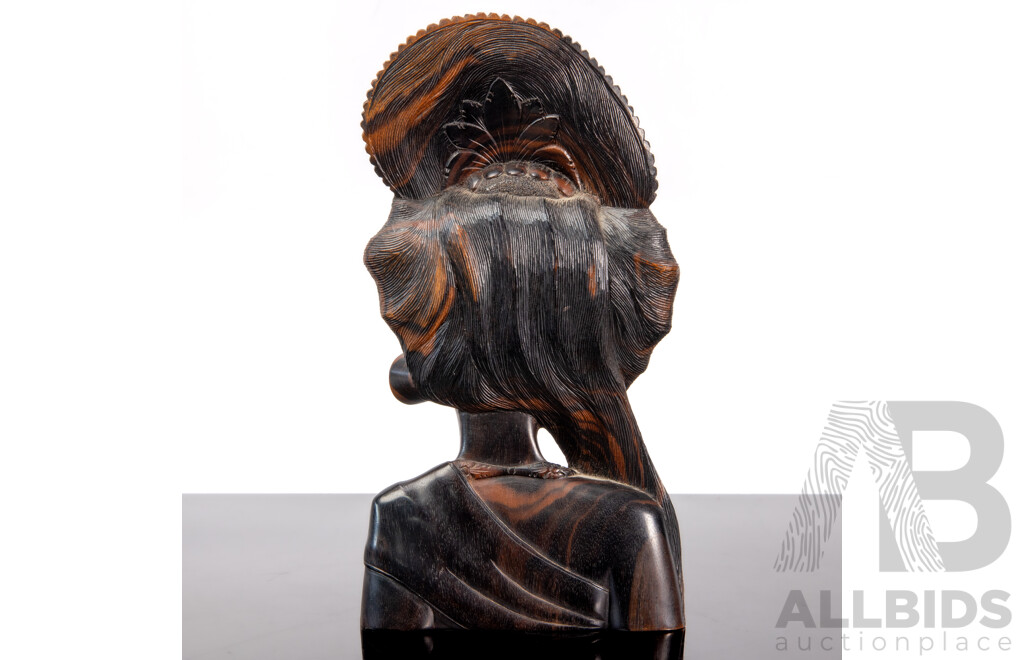 Stunning Vintage Tribal Macassar Ebony Statuette