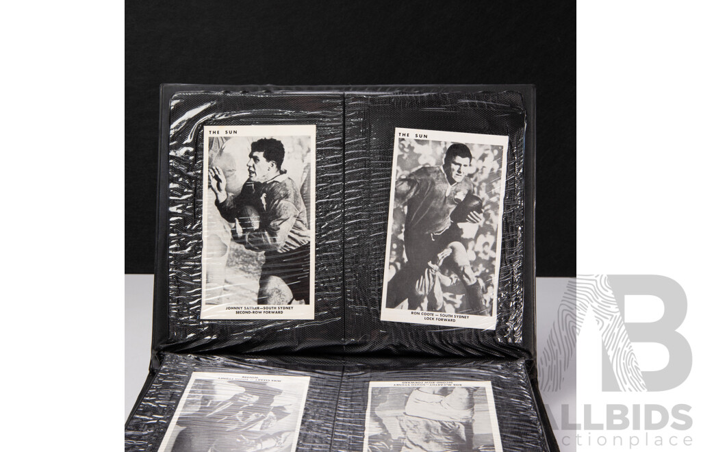 Complete Set of 'The Sun' 1967 Rugby League Cards  Full 50 Player Cards 12 Team Cards (Mint Condition in Folder)
