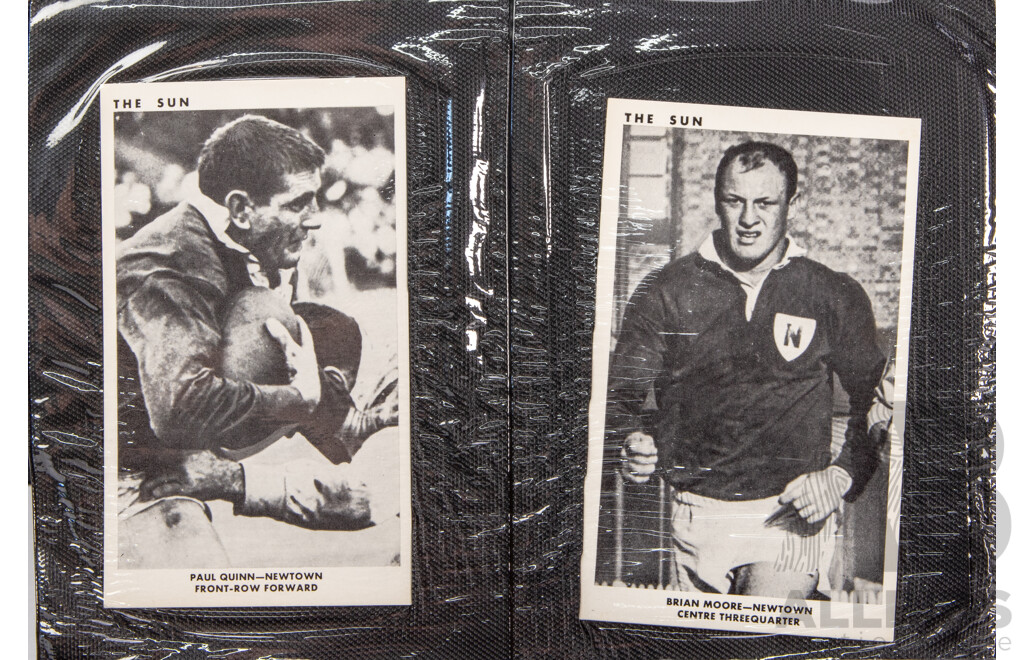 Complete Set of 'The Sun' 1967 Rugby League Cards  Full 50 Player Cards 12 Team Cards (Mint Condition in Folder)