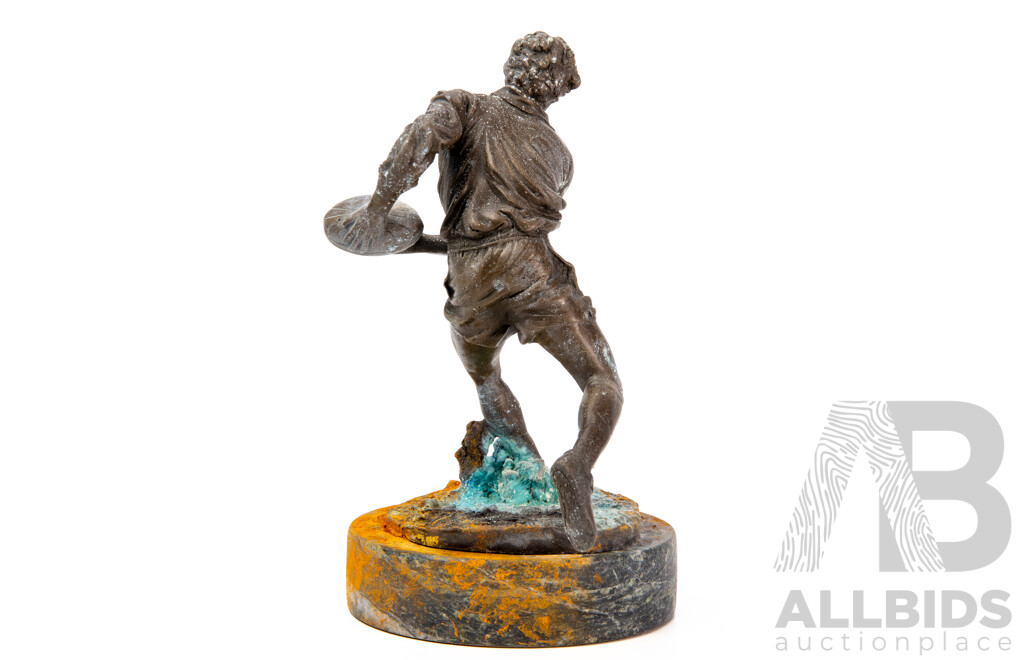 Bronze Sculpture of Rugby Player