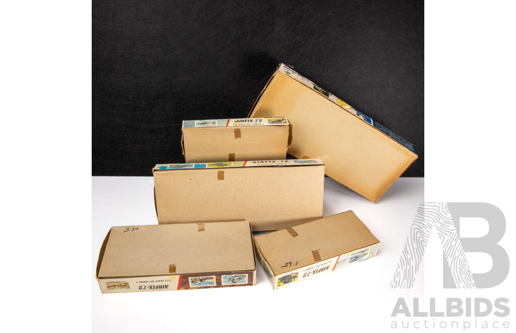 Vintage Airfix-72 Model Aircraft Including Lockheed Hudson1, Wellington B.11, PBY -5A Catalina, 1L 2M3 Stormovic with Korgue Transparent P51D Mustang Fighter