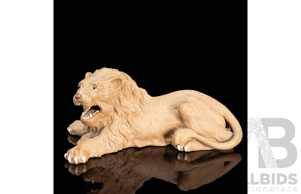 Chinese Shiwan Pottery Figure of a Lion