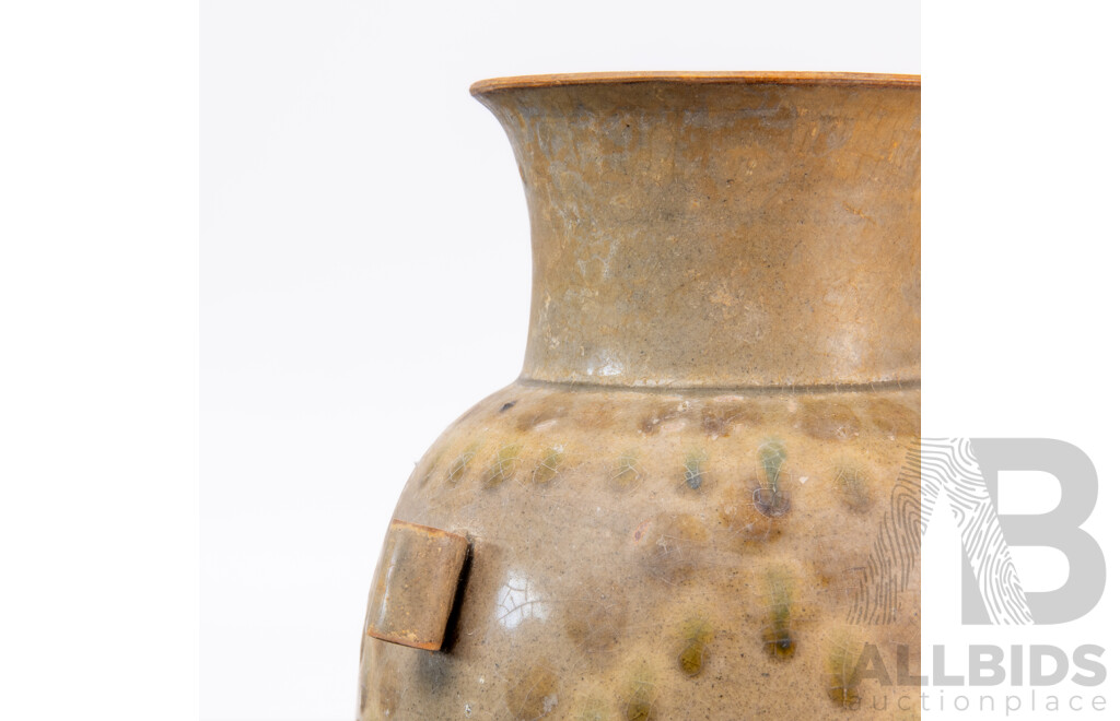 Antique Chinese Stoneware Vessel with Four Lugs