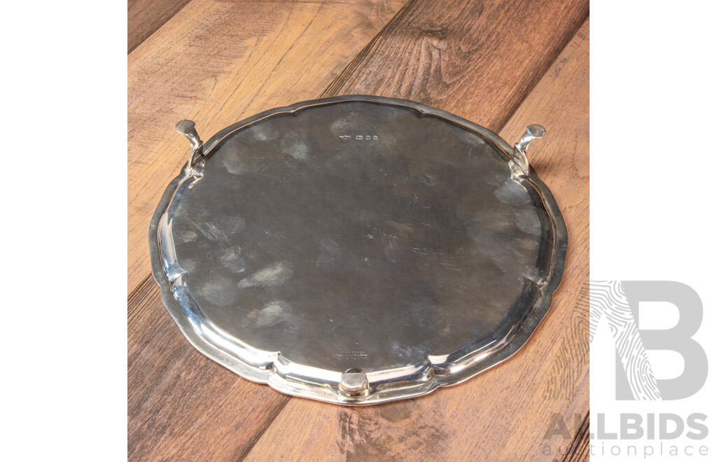 Antique D & J Wellby Silver Tri-Footed Tray, 1903