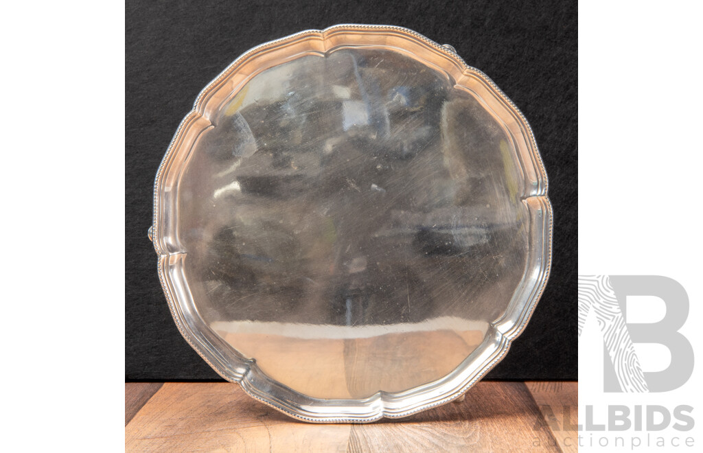 Antique D & J Wellby Silver Tri-Footed Tray, 1903