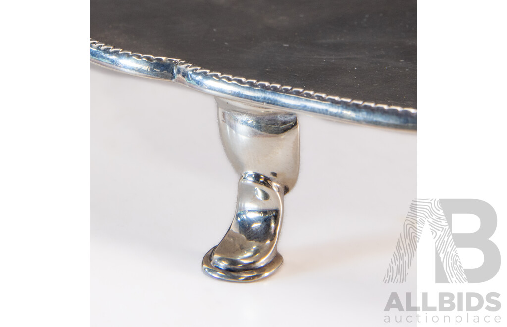Antique D & J Wellby Silver Tri-Footed Tray, 1903