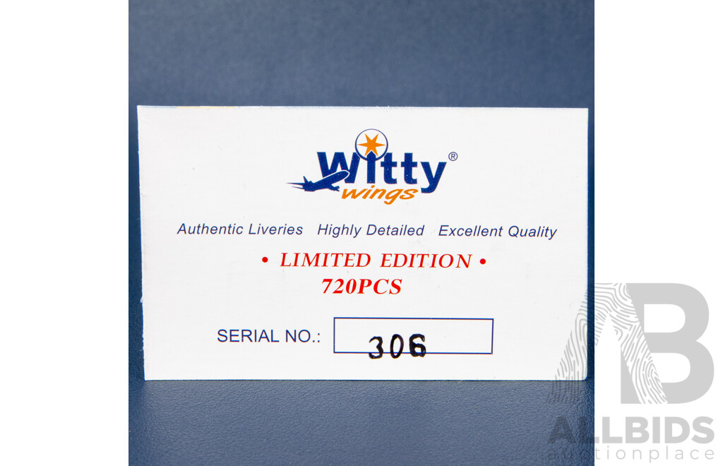 Limited Edition Witty Wings No. WTW-72-007-012, F/A-18E Super Hornet, 1:72 Scale, VFA 147 Argonauts