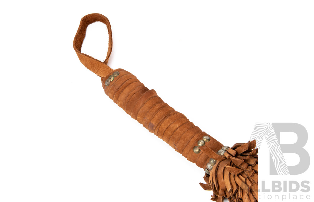 Vintage Braided Leather Whip