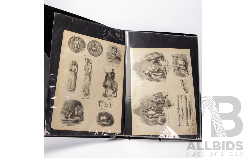 Collection of 60 Woodcut Engravings, Charles Knight Volumes, C 1850s