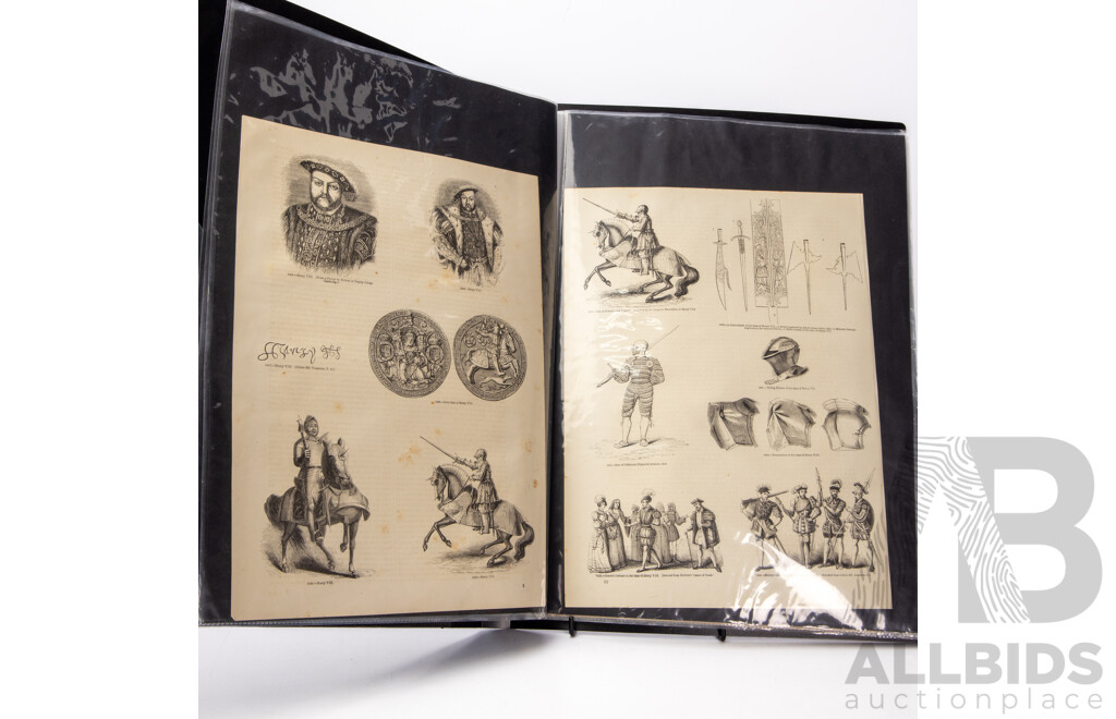 Collection of 60 Woodcut Engravings, Charles Knight Volumes, C 1850s