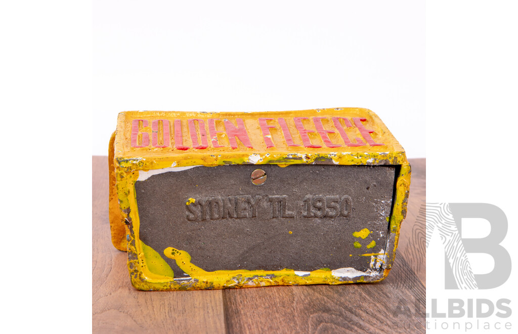 Cast Iron Golden Fleece Money Box, Sydney c.1950