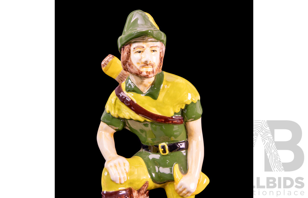 SHORTER & SON, Stoke-On-Trent, Glazed Earthenware Figure of a Robin Hood Style Huntsman, Mid-20th Century