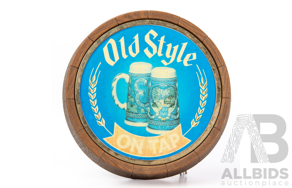 Working Vintage Advertising Sign, Heileman's Old Style on Tap