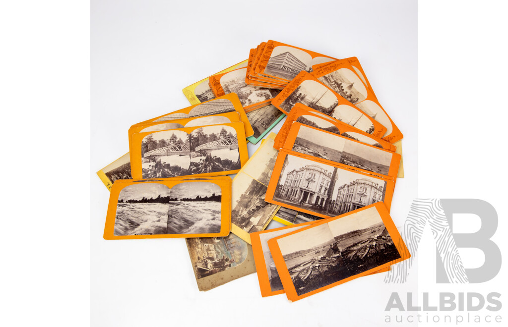 Large Collection of Antique Stereographs