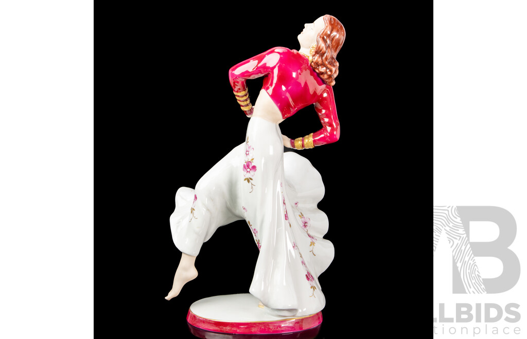 Royal Dux, Bohemia (Czechoslovakia)Art Deco Porcelain Spanish Dancer Figurine 