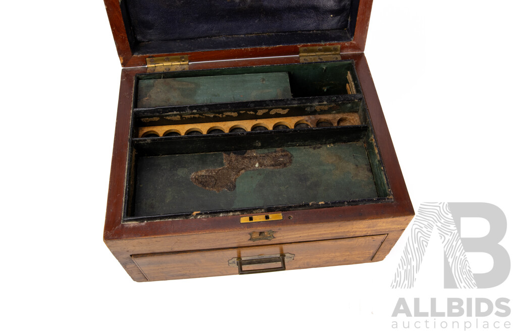 Antique Mahogany Apothecary Box (Henry Turner & Co., Homeopathic Chemists, London)