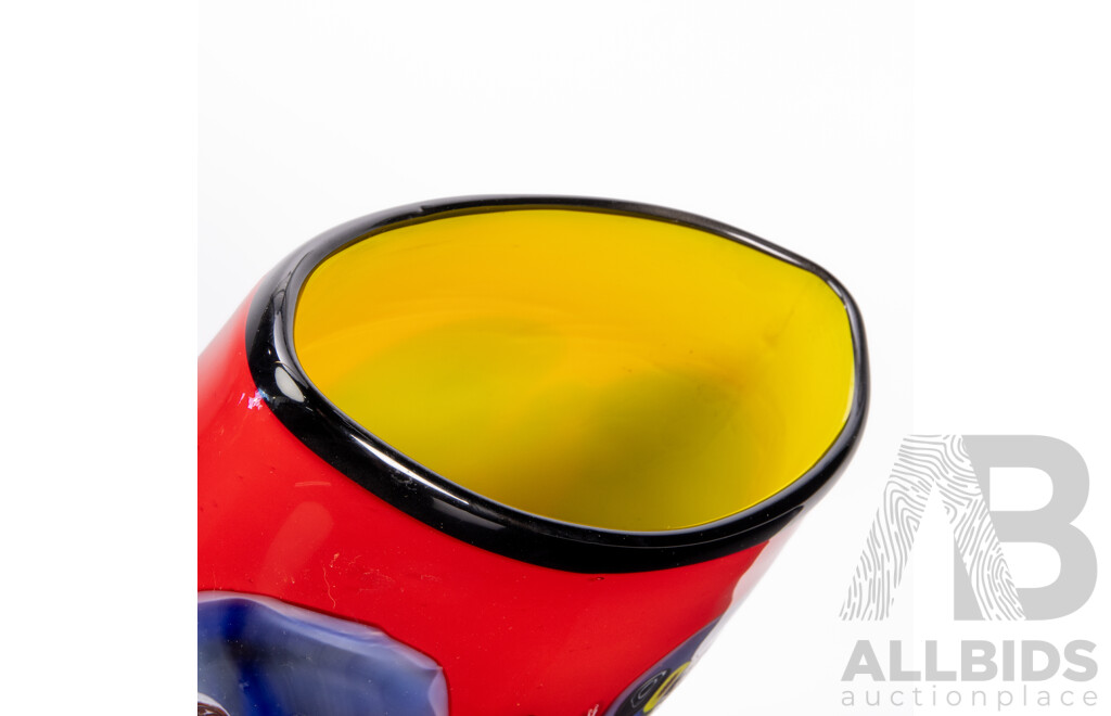 Two Stunning Large Studio Art Glass Vases